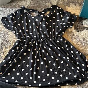 Elegant Black and White Polka Dot Women's Top